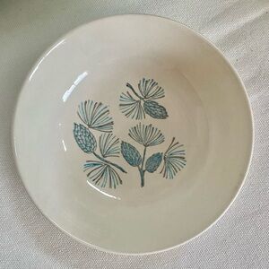 2 1950s Stetson Marcrest Blue Spruce Pinecones Cereal Bowls VTG MCM 6.5”